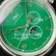 Swiss IWC Portuguese Perpetual Calendar Watch SS Green Dial Black Leather Strap (4)_th.jpg